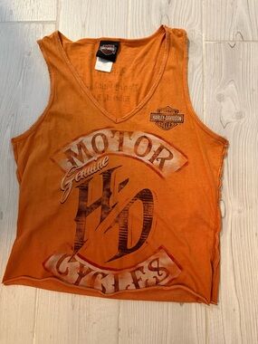 Harley-Davidson Orange Graphic V-Neck Tank